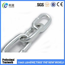 Cadena de enlace largo de protección de acero pulido